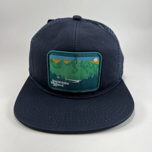 Coal Headwear Hat Trucker Mesh SnapBack Jackson Hole, Wyoming NWT Blue - Picture 1 of 10